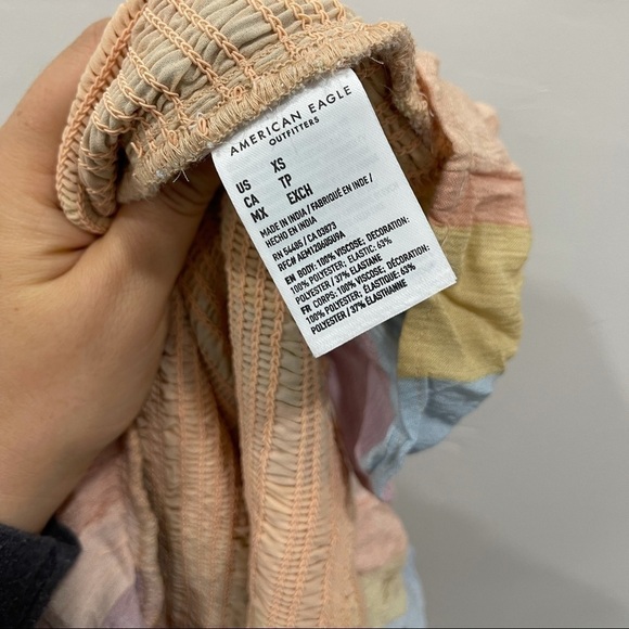 American Eagle Smocked Bodycon Mini Dress XS - Picture 7 of 7